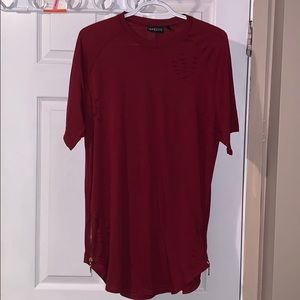 Distressed t-shirt dress